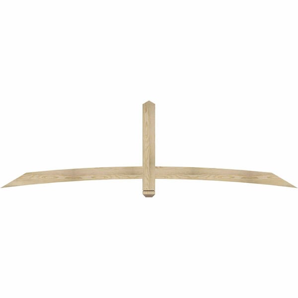 Ekena Millwork Bellingham Rough Sawn Timber Gable Bracket, Douglas Fir, 96"W x 28"H x 2"D x 4"F, 7/12 Pitch GBW096X28X0204BEL00RDF - main